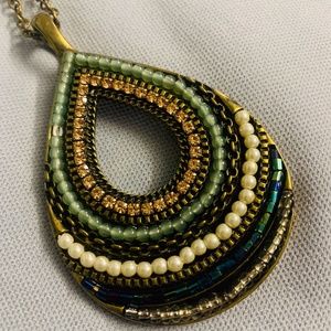 Beaded Tear Drop Necklace